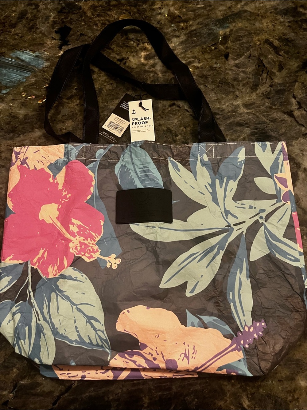 Aloha Collection Reversible Waterproof  Bag   NWT